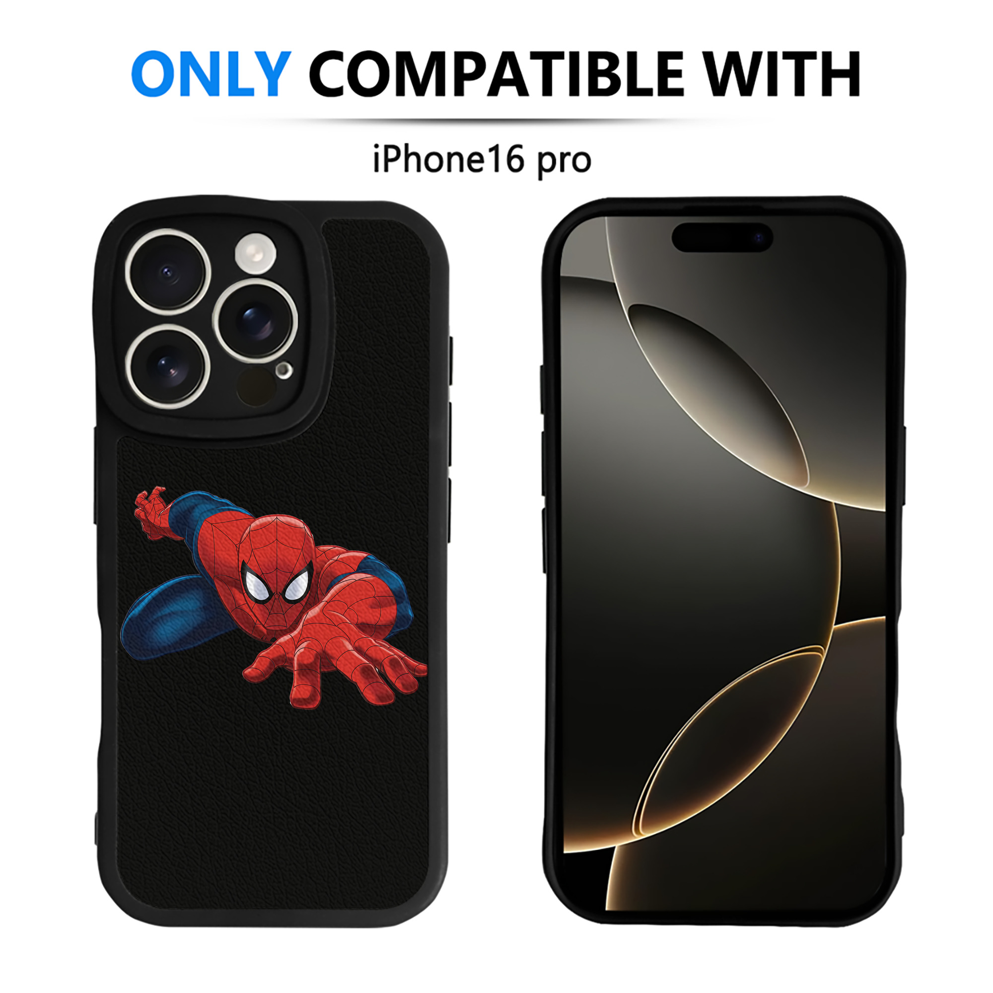 Spider Man スパイダーマン 【iPhone 16シリーズ対応】シリコンスマホケース（レザー調） 材質：シリコン